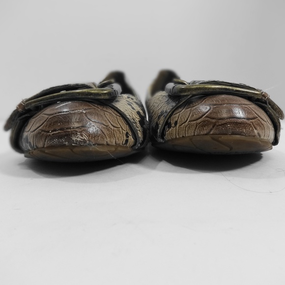 JESSICA SIMPSON Brown Buckled Flat Shoes Size 9 - Picture 4 of 8